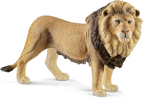 Schleich Wild Life - 4.5' Lion Toy Figurine - Durable, Realistic Wild African Lion Action Figure - Realistic King of The Jungle - Fun, Educational Toys for Boys and Girls, Gift for Kids Ages 3+