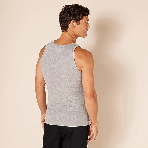 Amazon Essentials Men's Lightweight Tank Undershirts, Pack of 6