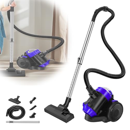 1200W Bagless Cylinder Vacuum Cleaner Electric Pet Vacuum Cleaner Lightweight Floor & Carpet Bagless Vacuums for Hardfloor Carpet & Car 4M Long Corded HEPA Filter