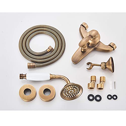 Ensemble de Robinet de Douche en Laiton Massif pour Baignoire Design