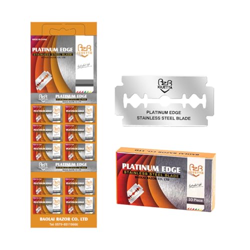 AMSLSIU Cuchillas de afeitar para hombres Hoja de acero inoxidable Maquinillas de afeitar de seguridad clásicas Herramienta de belleza de afeitado limpio y preciso Cara Pierna Axilas, Tipo 4