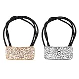 fermacoda elastico ciuffo 【Accessorio di moda】Il cerchietto porta coda di cavallo con strass è di moda ed elegante, può abbinarsi a quasi tutti gli abiti, i colori dei capelli e le acconciature, è un'aggiunta perfetta a qualsiasi look che deve essere creato, è un modo semplice per fissare la tua coda di cavallo e soddisfare facilmente ogni tua esigenza.