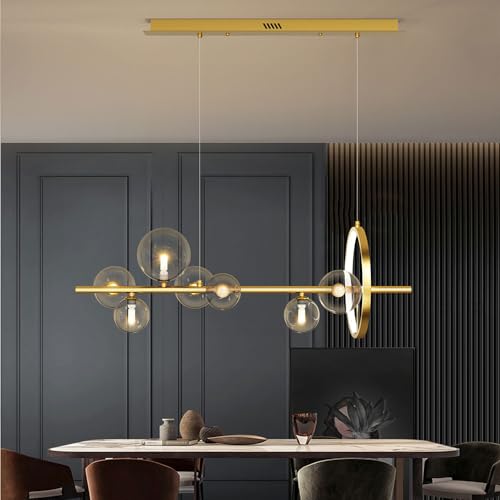 Lustre à Bande Moderne Anti-Éblouissement - Ajustez la Hauteur de Votre Éclairage
