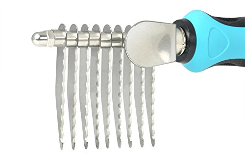 Vets Pride USA Dematting Comb for Dogs and Cats - Stainless Steel Tool for Tangles, Knots, and Matted Hair - Reversible… - Image 3