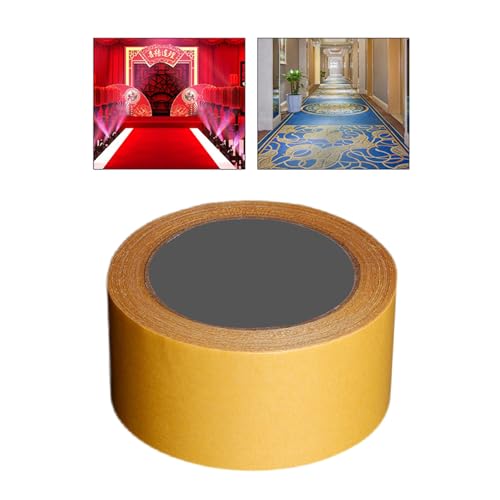 CHICIRIS Nastro a Base di Stoffa Rimovibile con Nastro Adesivo Trasparente Forte, Facile Montaggio per Tappeti, Tappezzeria, Mestieri, Home Office (20mm*50m)