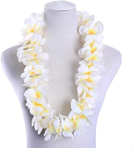 Miniatura 2 de Flores hawaianas Leis Tropical Luau suministros de fiesta de collares de guirnalda de hula, collar floral hawaiano Leis para playa, baile Hula Luau,