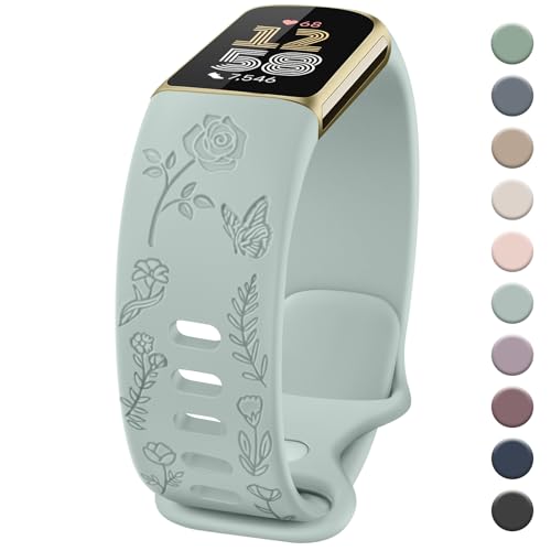 �ԕ�����o���h Fitbit Charge 6/5 �o���h ���f�B�[�X �����Y �\�t�g�����p�X�g���b�v ���X�g�o���h Fitbit Charge 6/5 Advanced Fitness & Health Tracker�p (���C�g�V�A��)