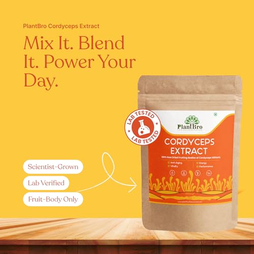Image of Cordyceps Mushroom Extract 25g | Natural Energy & Stamina Booster | Supports Immunity, Respiratory Health & Endurance | 100% Organic Cordyceps Militaris Powder Supplement - 25g