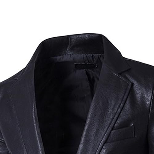 Blazer de cuero sintético para hombre miniatura 2