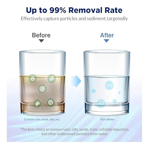 Image of Ocean Star Ro Pp Wound Filter High Density Thick Wound Thread Sediment Filter Pre Filter Cartridge 10 Inch for All Types of Water Purifiers Pack of (5)
