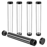 Barydat 4 Pcs Playmat Tube Round Compatible with MTG Play Mat Holders 16.14 Inch Playmat Case TCG Clear Artwork Tube for Card Game Storage Toy Card Play Mat Tubes for Gaming, Easy in and Out Design