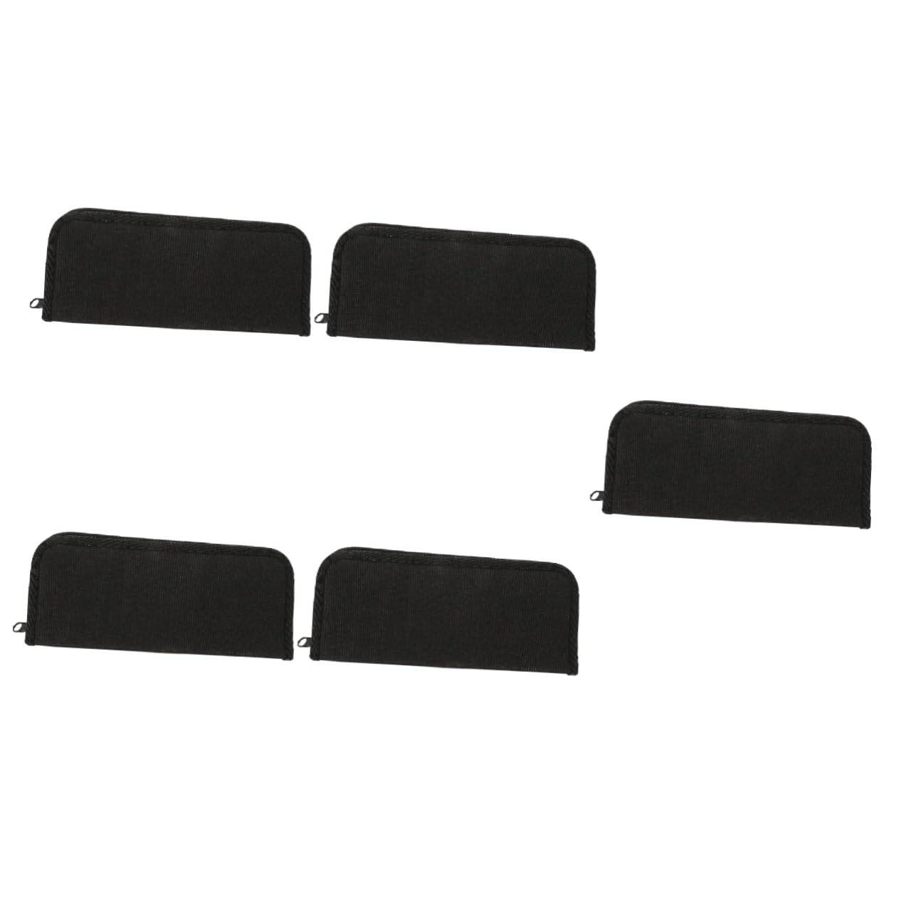 BEBEMOKO 5 estuches para lápices, con cremallera, para adultos, estuche para lápices, estuche de viaje, maquillaje, pinceles, estuche para pinceles, bolsa de tela Oxford , Black, M, Organizador