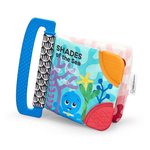 Baby Einstein Ocean Explorers Teether Book, Shades of The Sea, for Sensory Engagement and Soothing, Ages 0 Months and Up