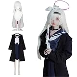 [神併良品] プラナ コスプレ ウィッグ付き A.R.O.N.A ブルーアーカイブ コスプレ衣装 大人用 仮装 文化祭 イベント コスチューム ステージ服 Plana cosplay (プラナ ウィッグ付き, XL)