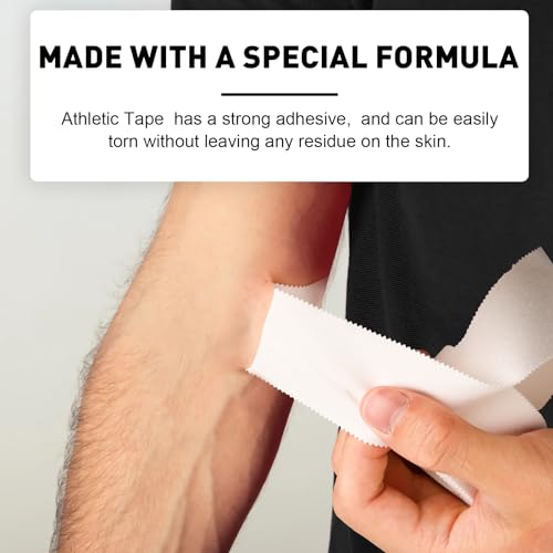 Image of CHMI Athletic Tape,White Sports Tape (32 Pack), 320 Yards Rolls Very Strong Easy Tear NO Sticky Residue Best Tape for Gymnastics Climbing Bat Injuries Medical (1.5 Inch X 320 Yards).