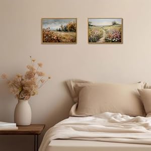 KISSFOX Vintage Fall Landscape Wall Art Framed Autumn Nature Scenery Canvas Prints Country Painting Picture Decor Artwork Rustic Farmhouse Gallery Office Living Room Bedroom Bathroom KISSFOX Vintage Fall Landscape Wall Art Framed Autumn Nature Scenery Canvas Prints Country Painting Picture Decor Artwork Rustic Farmhouse Gallery Office Living Room Bedroom Bathroom