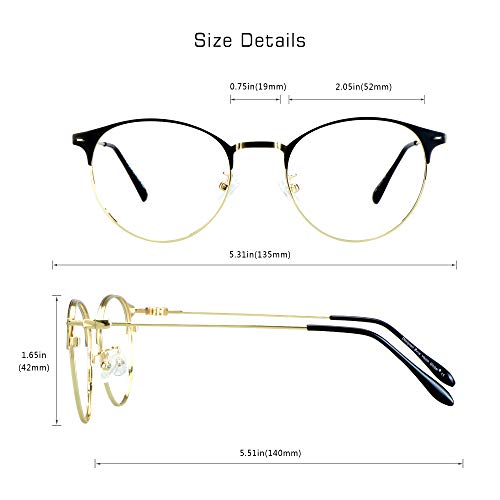 Image of VisionGlobal Blue Light Blocking Glasses for Women Men, Computer Reading, TV Glasses, Stylish Oval Frame