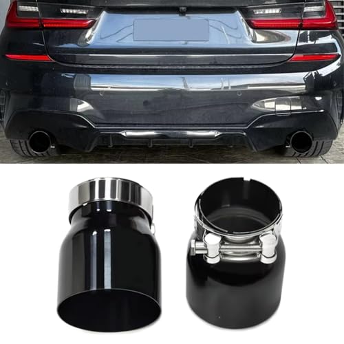 Tubo punta de acero inoxidable para escape de coche G20 G22 420i 330i negro 3