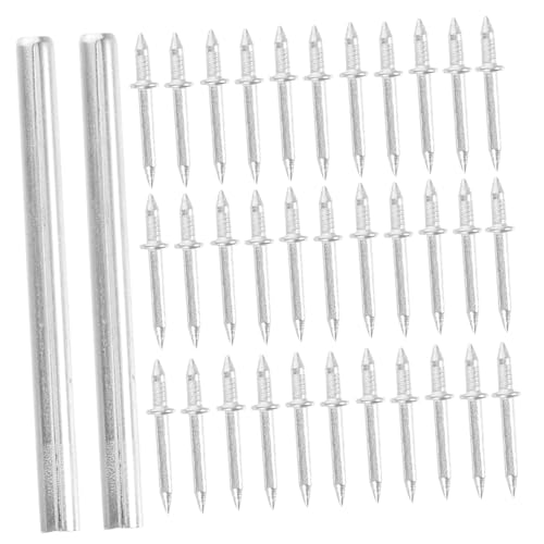 PartyKindom 1 Ensemble Clous à Griffes à Double Extrémité Clous De Construction Clous à Plinthes à Double Tête Clous De Parapluie Clous à Plinthe à Double Tête Clou à Double Tête Le Fer Silver