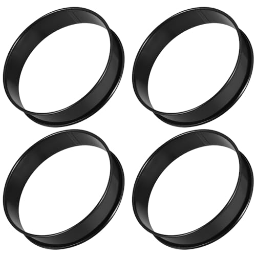 SAFIGLE 4 Anillos Antiadherentes para Muffins Ingleses de Acero Inoxidable, Molde Circular para Postres Diámetro Interior de 10 Cm, Herramienta para Hornear y Cocinar en Cocina Doméstica