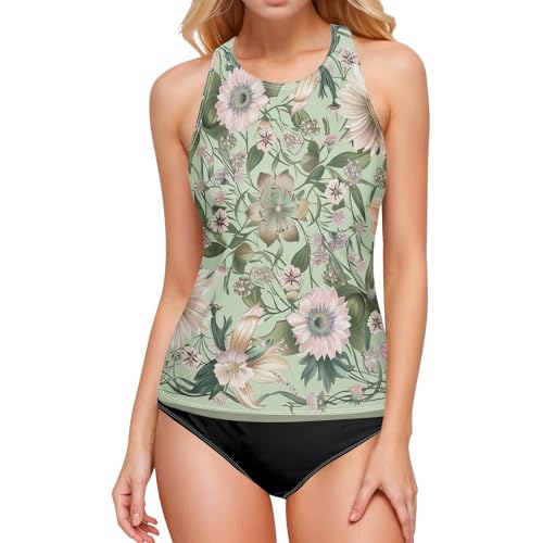 Haut tankini bohème fleuri idéal pour vos journées plage
