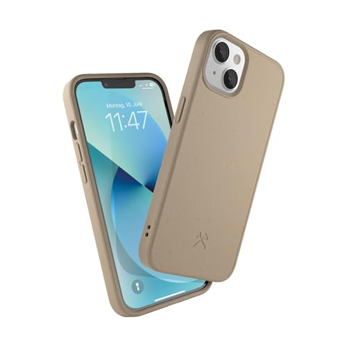 Woodcessories - Handyhülle kompatibel mit iPhone 13 Hülle beige - Nachhaltig aus Pflanzen