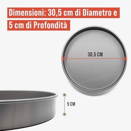 Chef Pomodoro Teglia Pizza Rotonda da 30,5 cm con