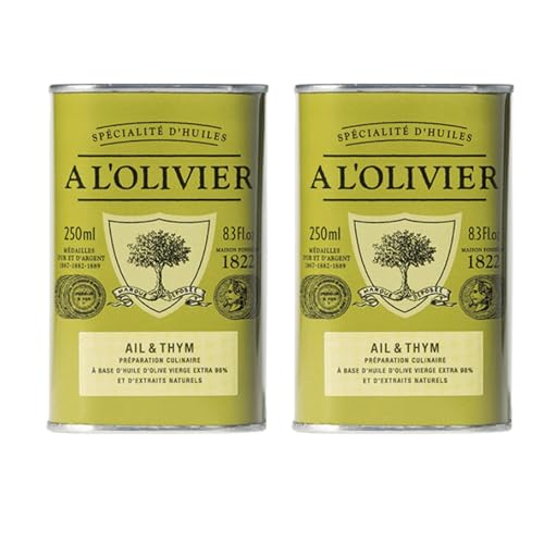 Aceite de Oliva infusionado con Ajo y Tomillo L'Olivier 8.3 oz Pack 2 miniatura 1