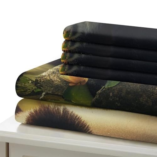 Parure de lit panda 3D en microfibre housse de couette single 135x200cm et sa taie d'oreiller - 6