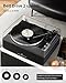 ANGELS HORN Bluetooth Vinyl Record Player - High-Fidelity 2-Speed Turntable with Built-in Speakers - Includes Phono Preamp & Magnetic AT-3600L Cartridge - Black Classic Edition