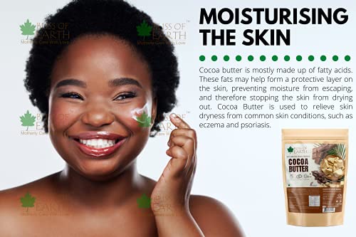 Image of Bliss of Earth Cocoa Butter for Chocolate Making, Food Grade, Raw & Organic for Hair, Skin & Stretch Marks (1 Kg)