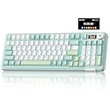 SOLAKAKA A99 Pro Wireless Mechanical Keyboard with BT5.0/2.4GHz/USB-C, LCD Screen & Metal Knob, Gasket-Mounted Gaming Keyboard, Full Hot-Swappable, RGB Creamy Keyboard for Win/Mac