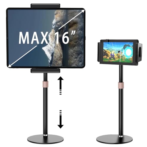 Image of ZORBES Telescopic Monitor Stand for 17.3'' Monitors and Below, Height Adjustable (8.8-16.9 inch), 360 Rotatable Metal Desk Stand