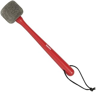 MAZA BOMBO TIMBAL FIELTRO MANGO CORREA REF.02642 ROJO Largo total: 34cm. Bola: alto 5cm y ancho 6,5