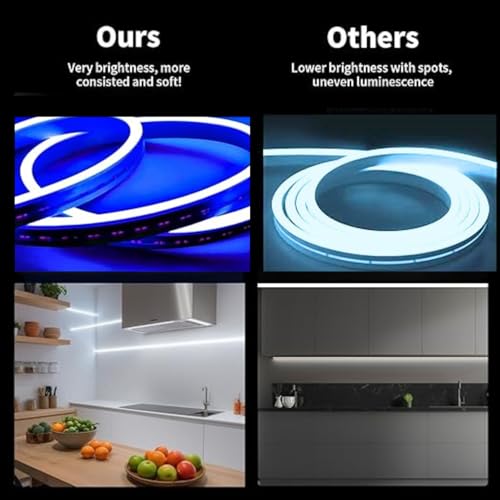 Image of One94Store 4 Meter LED Neon Strip Light - Blue | Plug-in Powered Flexible Waterproof Rope Light DC 5V | Ambient LED Lighting for Home, Bedroom, DIY Decor, Party & Gaming Room