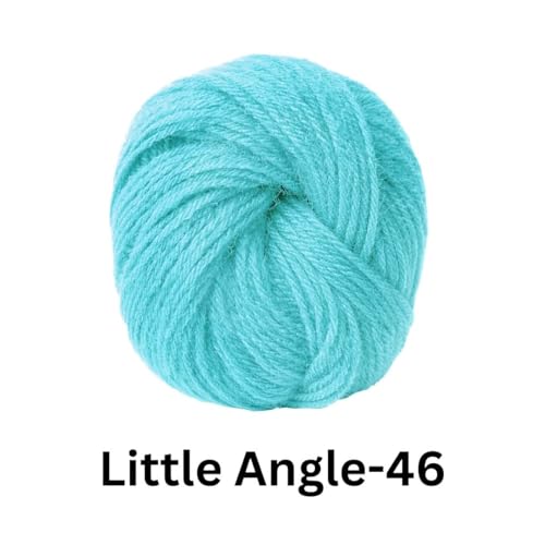 Image of VCR 4 Ply Light Blue Little Angle Yarn, 25 Grams, 92 Meters Length, 100% Acrylic Soft Baby Knitting Yarn for Crochet, Newborn Sweaters, Soft Baby Socks, Mittens and Leggings, Pack of 1