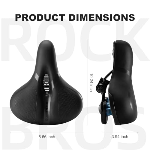 Image of ROCKBROS Bike Seat Cushion Soft Wide Bicycle Seat for Peloton, Road