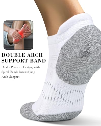 OGW Running/Hiking/Athletics Ankle Socks for Women 5/6 Pack- Thick Cushioned Sock with Arch Support and Moisture-Wicking4