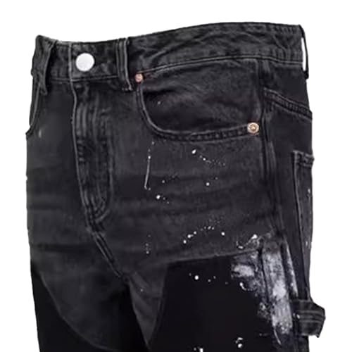 Men's Stacked Flared Jeans Y2K Streetwear Loose Fit Denim Pants Stacked Flared Hip Hop Jean4