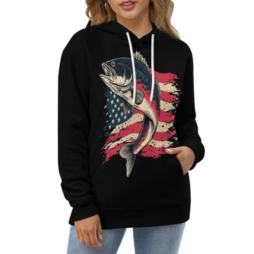 Pullover casual 3D print de haute précision et graphisme drapeau américain vintage
