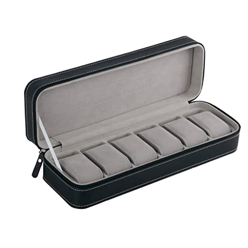 KSTUFF Boîte de montre Portable voyage boîte à fermeture éclair collecteur stockage bijoux boîte de rangement noir vision