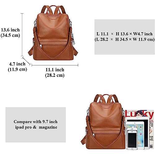 Image of Teen Girl Fashion Backpack Purses Multipurpose Design Handbags and Shoulder Bag Faux Leather Travel bag Casual Backpack With Shoulder printed Strap