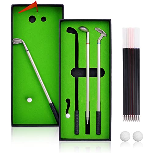 OSDUE Mini Golf Club Putter Ballpoint Pen, Golfers Gift Box Set