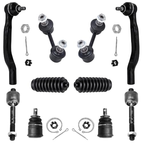 Image of Detroit Axle - 12pc Front End Suspension Kit for 1998-2002 Honda Accord 1999-2003 TL 2001-2003 CL 2 Lower Control Arms 2 Lower Ball Joints 4 Inner & Outer Tie Rods 2 Sway Bar Links 2 Boots Replacement