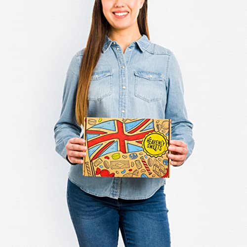 Vegan Candy and Snack Gift Box by Heavenly Sweets 100% Vegetarian, No-Dairy - Assortment of Millions, Swizzels, Love Hearts, Starburst - Party Mix Gift Hamper Box Selection - Approx 100 Treats