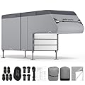 Umbrauto Truck Camper Cover 7-Layer Anti-Tear Top, Fits 6-8FT Slide-in Campers, Motorhome RVs All Season Protection with Gutter Cover, Windproof Straps