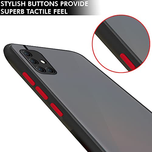 Image of TheGiftKart Translucent Hybrid Back Cover Case for Samsung Galaxy A51 | Smoked Matte Back | 360 Degree Protection | Protective Hard Back Case Cover for Samsung Galaxy A51 (PC & TPU | Black Bumper)