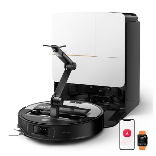 roborock Saros Z70 Robot Aspirapolvere con Braccio Meccanico OmniGrip, 7,98cm Ultrasottile, 22.000Pa, Tecnologia FlexiArm Riser, Telaio AdaptiLift, Stazione Multifunzionale 4.0, Hello Rocky, Argentato