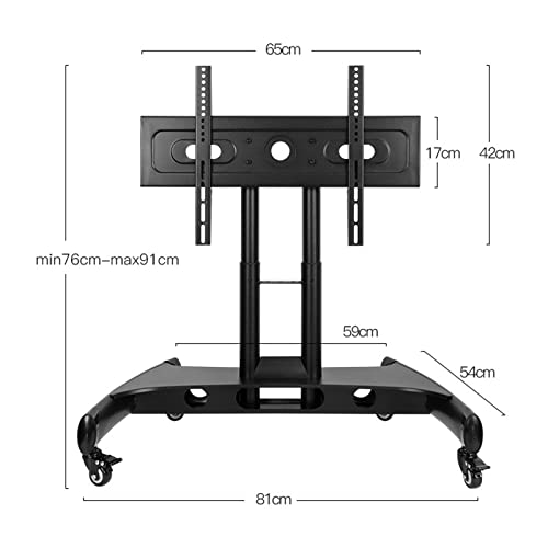 Soporte móvil para TV 32-70 pulg altura ajustable con ruedas miniatura 2