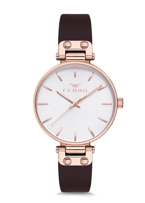Ferro Aversa Analog White Dial Womens Watch-F2894B-962-S2 (B09RPKLH1G) Amazon Price History, Amazon Price Tracker